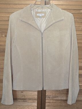 Vintage Yvonne Marie 100% Leather Zip-Front Jacket